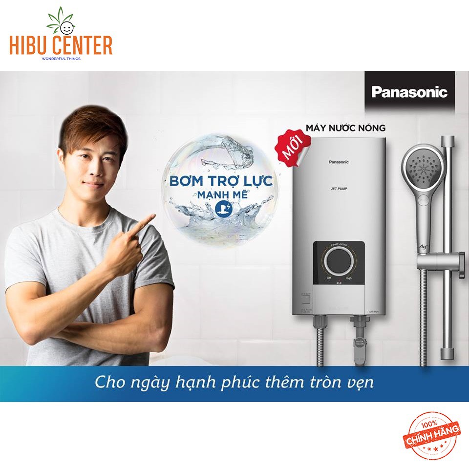 Máy Nước Nóng Có Bơm Trợ Lực PANASONIC DH-4NP1VS, 4.5KW, Dòng Cao Cấp Điều Chỉnh Nhiệt Độ Vô Cấp, Hàng Chính Hãng – HIBU