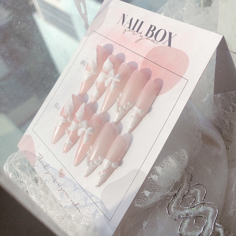 Nailbox móng up cô dâu hottrend ngọt ngào nữ tính mie shine