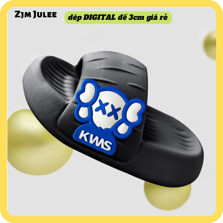Dép bánh mì đúc nam nữ DIGITAL 2022 đế 3cm - ĐẶT TĂNG 1 SIZE