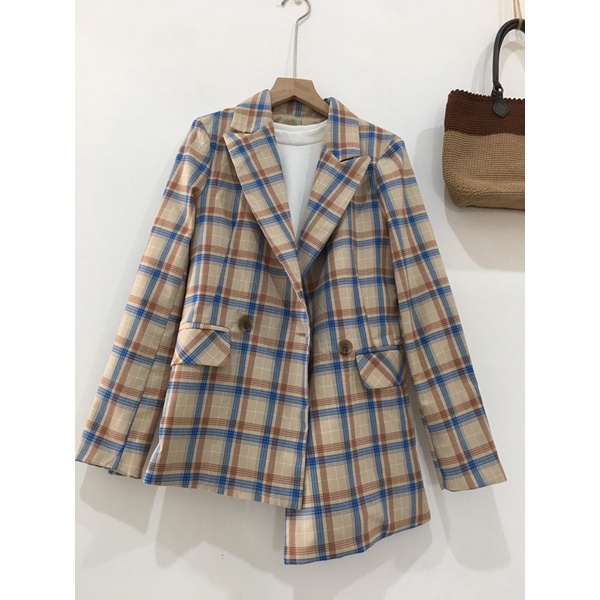 Áo blazer Groove KOREA lệch tà đẹp lạ siêu phẩm