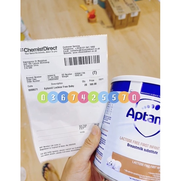 Sữa Aptamil Free Lactose lon 400g của Uk