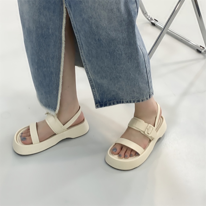 Giày Sandal Đế Dày Thời Trang Mùa Hè Phong Cách Pháp Hàng Mới 2022 Dành Cho Bạn Nữ