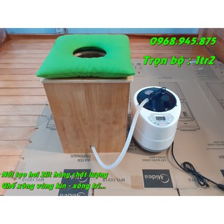 (Mẫu mới ) Ghế Xông vùng kín quây hộp kèm phụ kiện tặng theo + Nồi tạo hơi 2lit