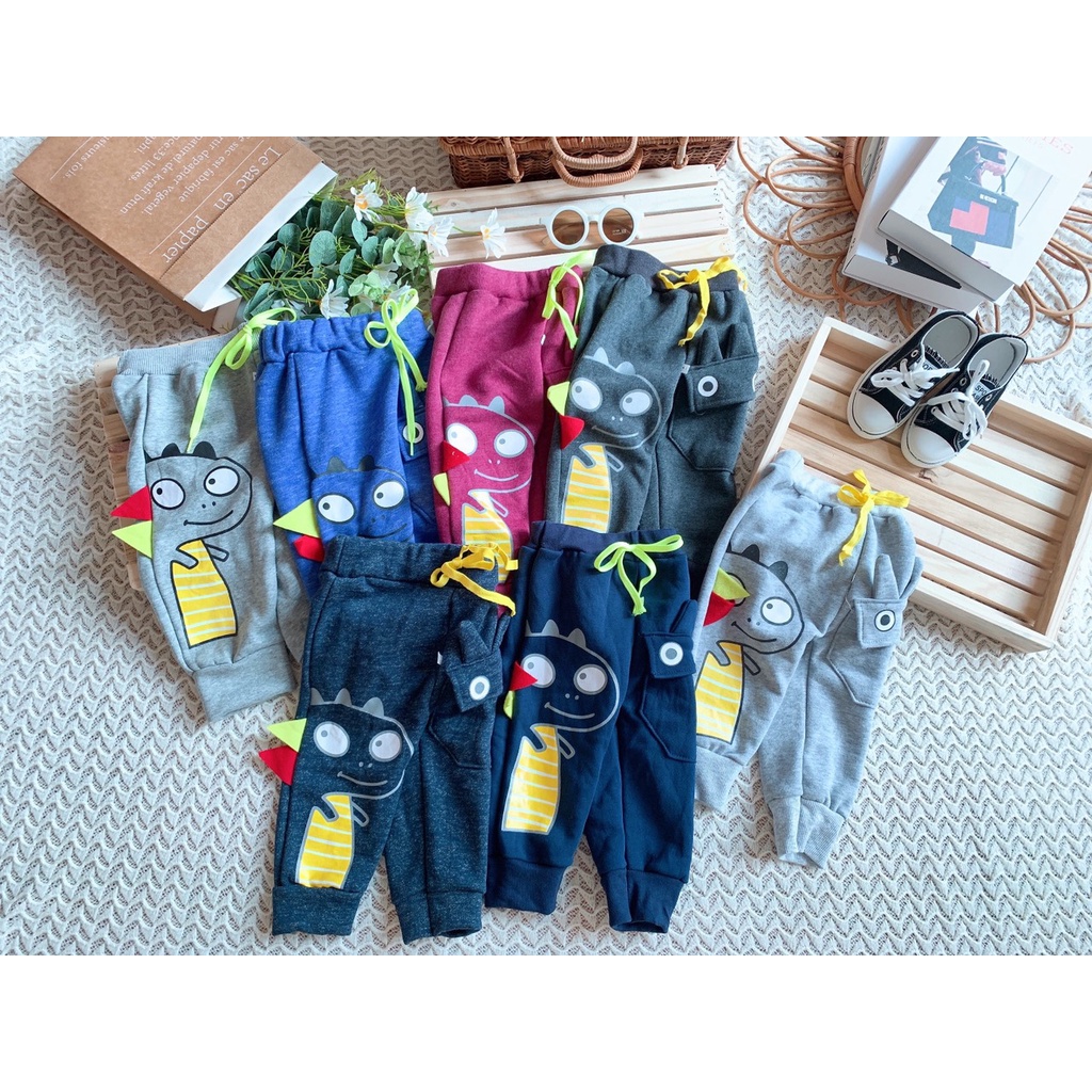 Combo 3 Quần thu đông bé trai- quần nỉ bông cho bé trai K054