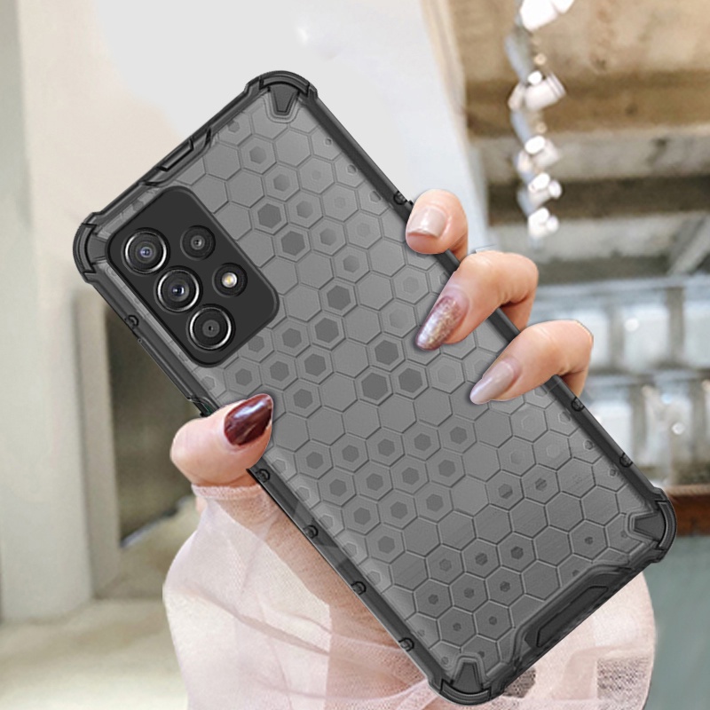 Ốp Điện Thoại Hybrid Kiểu Áo Giáp Chống Sốc Tản Nhiệt Màu Trong Suốt Cho Samsung Galaxy A73 5G T16