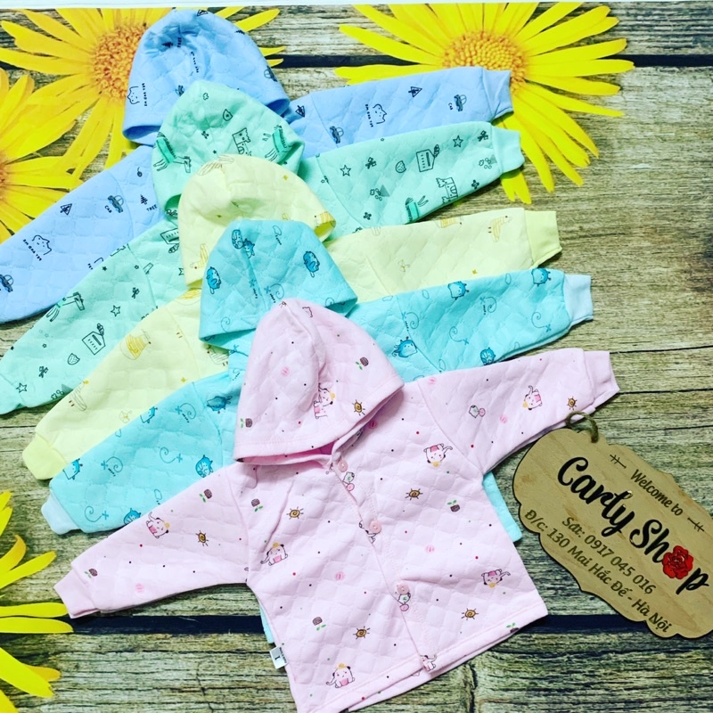 Áo khoác TE trần bông mỏng cài cúc giữa