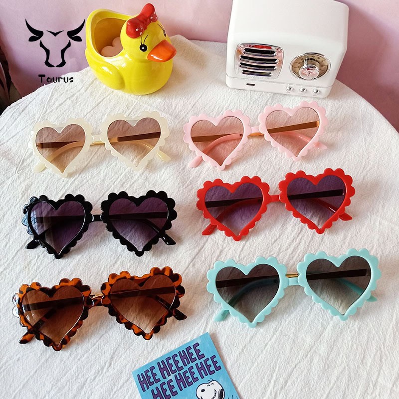 New Kim Loại Chống UV Bé Kính Mát Tình Yêu Loại của Lucu Saw Thời Trang Hợp Thời Trang Thời Trang.