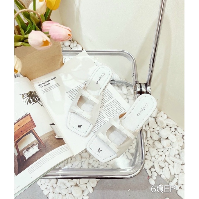 Dép Bệt 2 Nơ Lụa Siêu Xinh