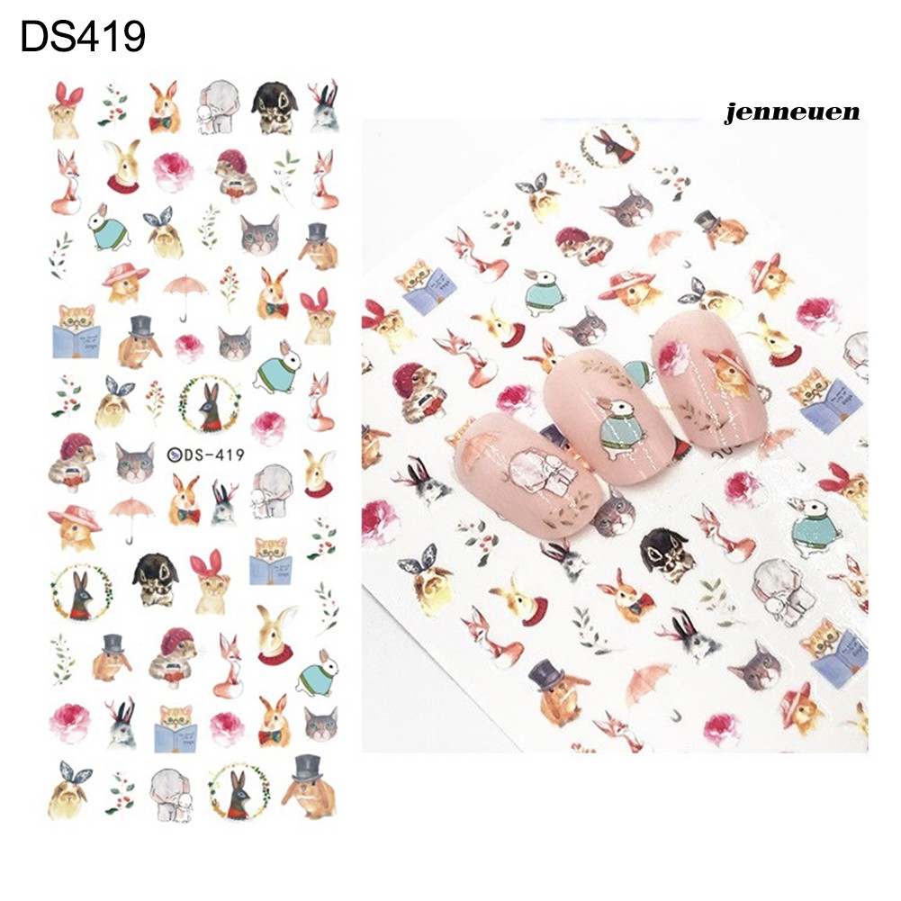 [Hàng mới về] Nhãn Dán Trang Trí Móng Tay Nghệ Thuật Nhiều Kiểu Dáng Đẹp Mắt