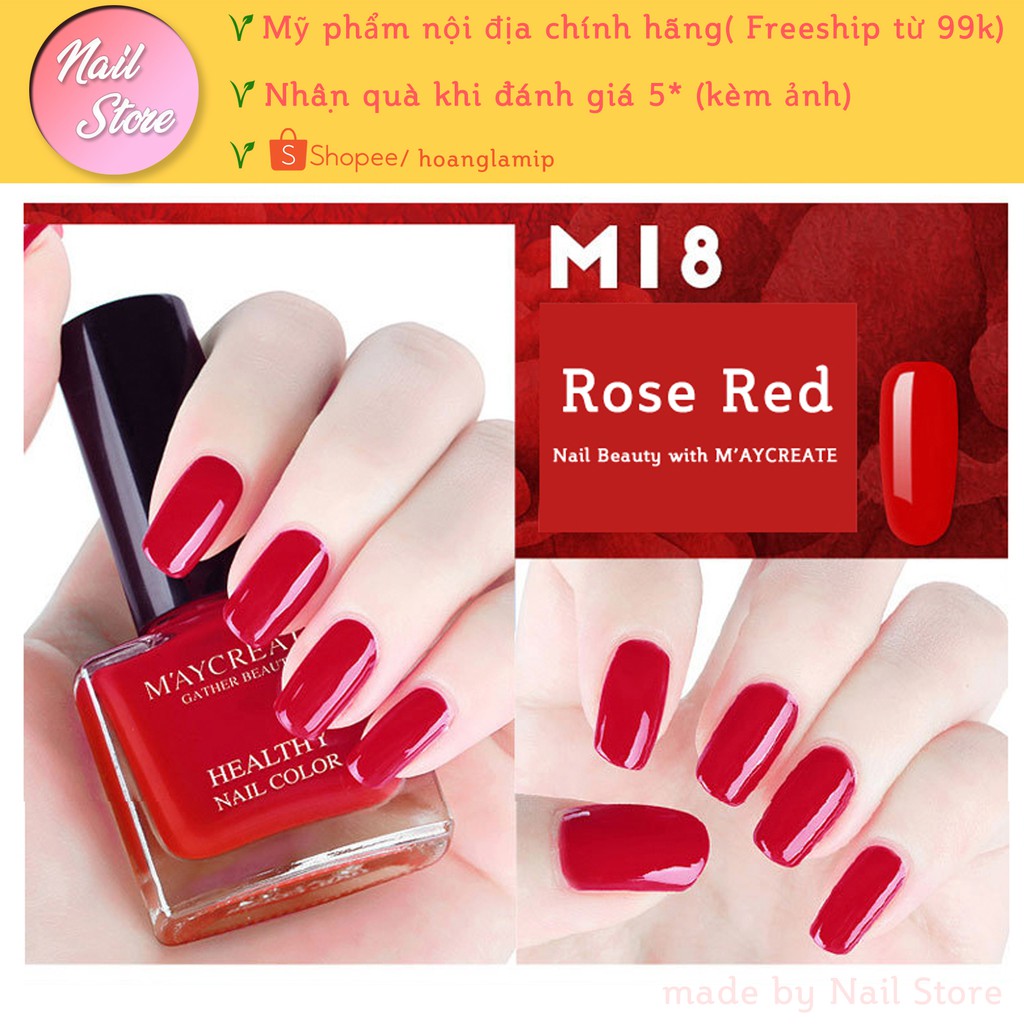 [FREESHIP TỪ 50K]Sơn móng tay Maycreate Healthy Nail Store nội địa trung 11ml - NS201