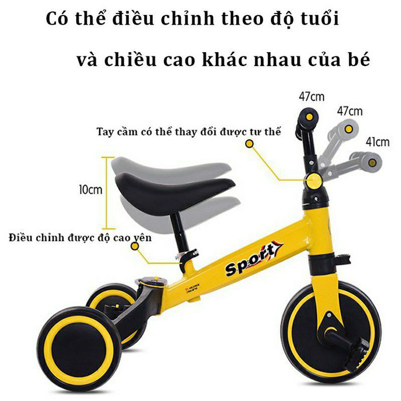 Xe Đạp Chòi Chân  3in. Xe Bánh Thăng Bằng. Shop Giao ngẫu nhiên ( SPORT KIWICOOL)