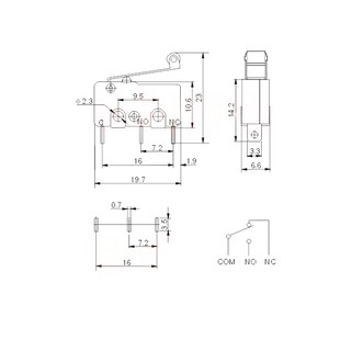 Công tắc hành trình có bánh xe