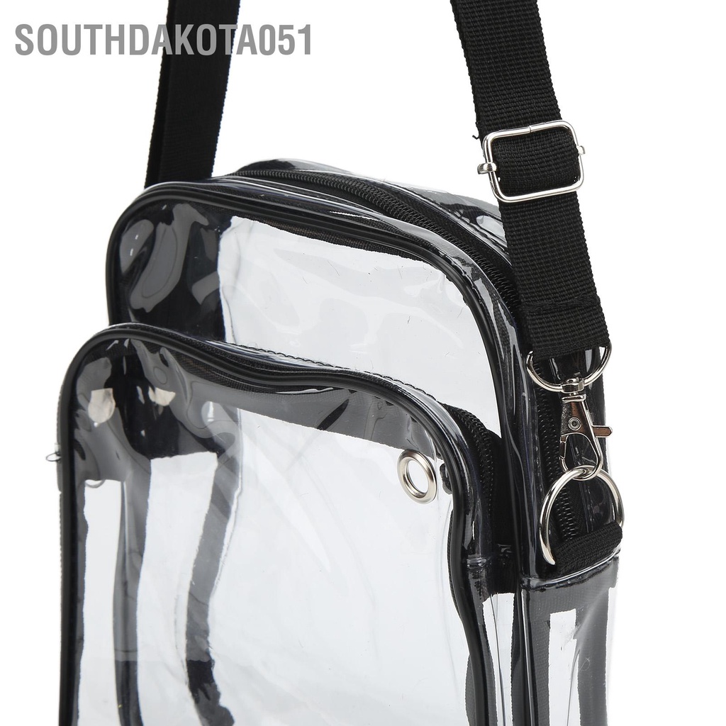 Hàng HOT Túi Messenger đeo vai trong suốt chất liệu PVC Bụi bẩn chống nước【Southdakota051】