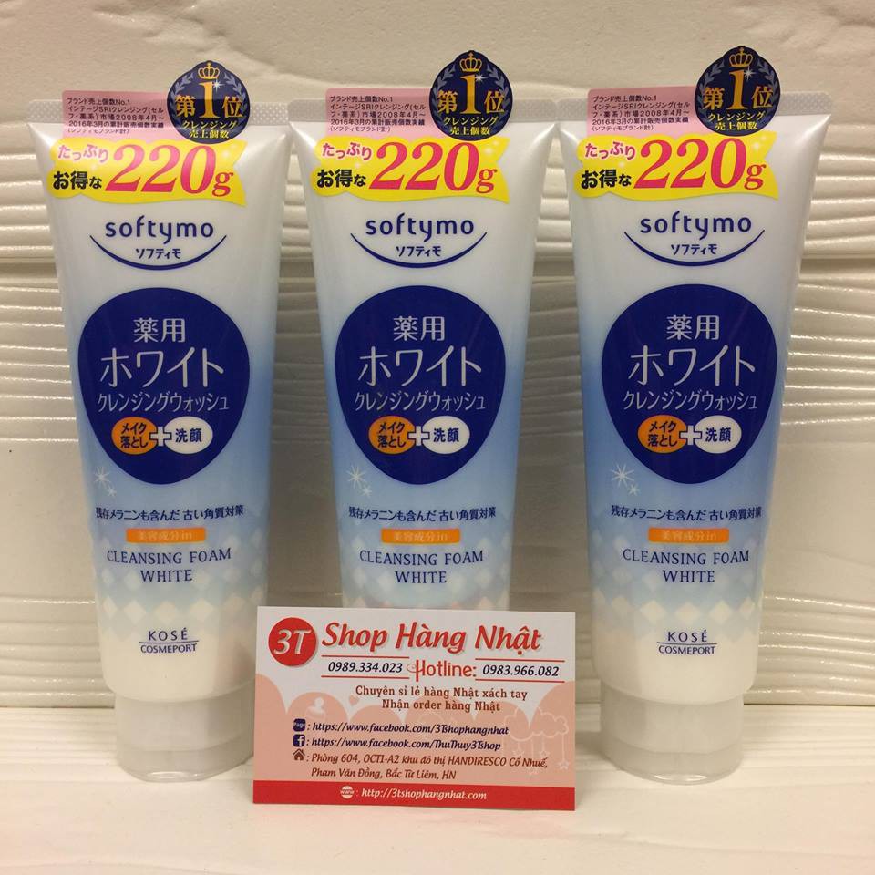 Sữa rửa mặt Kose Softymo Collagen - Nhật Bản