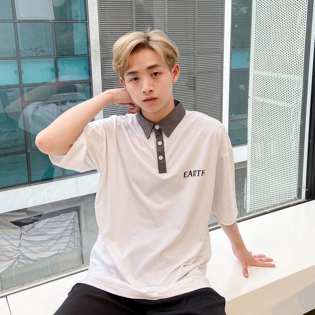 Áo polo oversize EARTHING , áo thun có cổ tay lỡ unisex , Odin Clothing | BigBuy360 - bigbuy360.vn