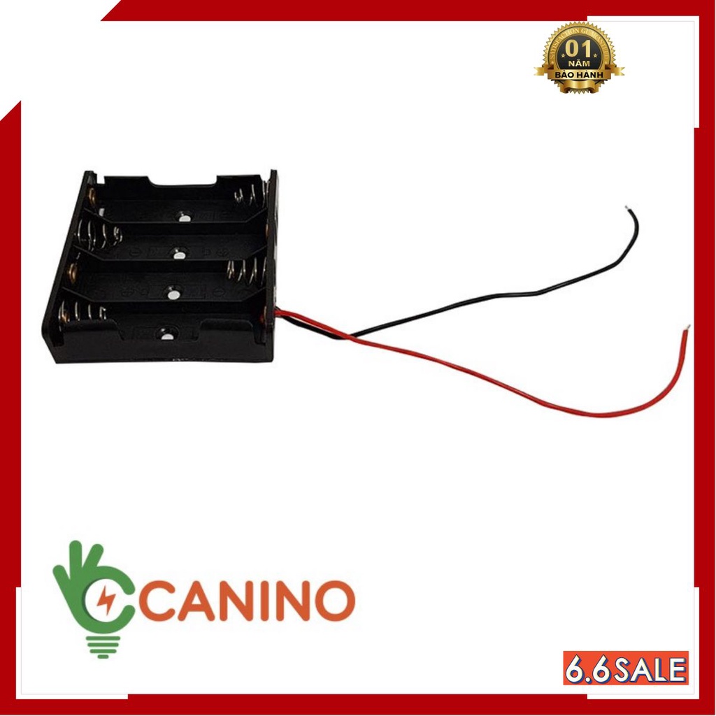 Hộp dựng kết nối 4 pin tiểu AA 1.5V thành 6V