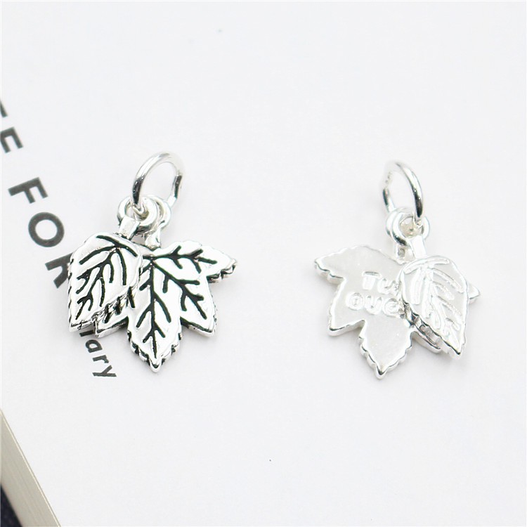 Charm móc treo lá cây kép - Charm Bạc 925 - Mã CA195 CB300