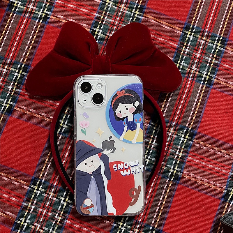 Ốp Điện Thoại Túi Khí Trong Suốt In Hình Công Chúa Disney Cho iPhone13proMax i12pro i11 i13 Xs Xr 8plus