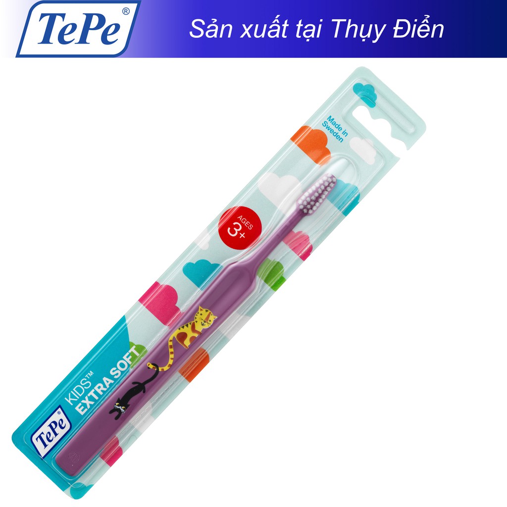 Bàn chải đánh răng siêu mềm cho trẻ em từ 3 tuổi Tepe kid Extra Soft