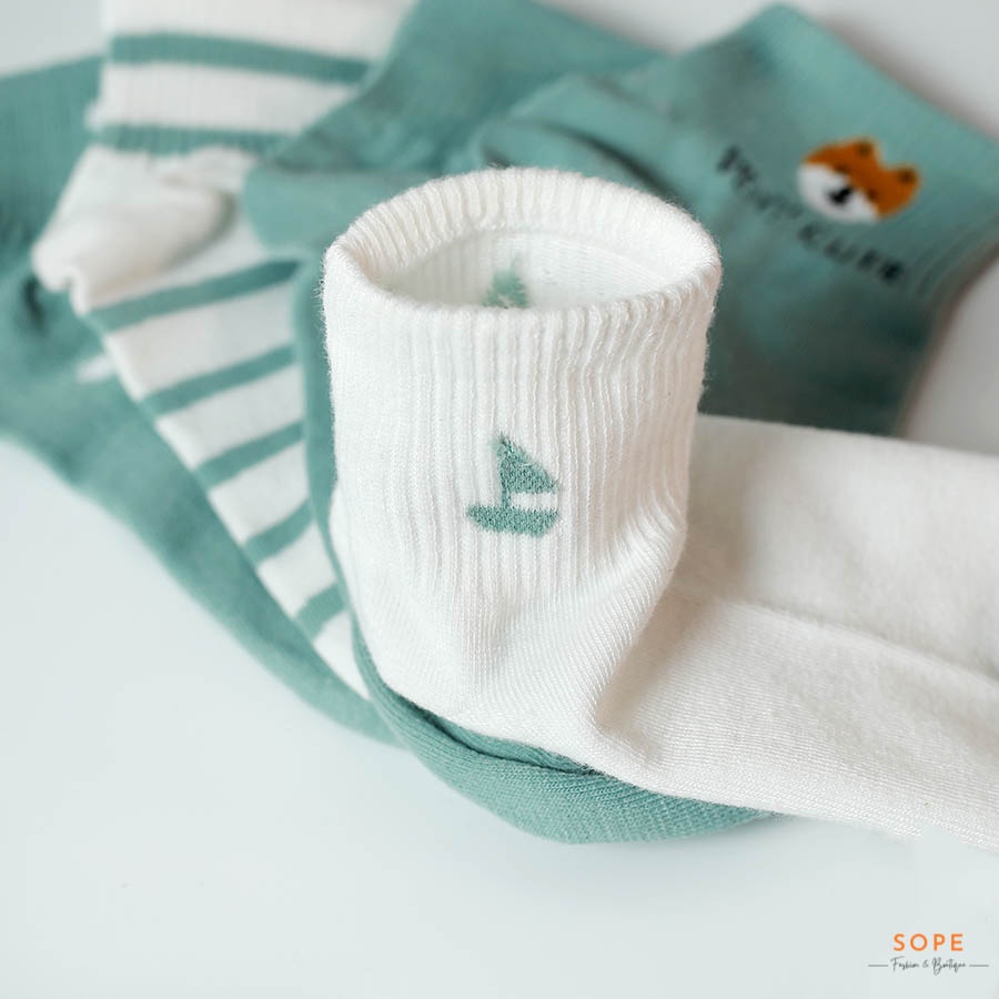 Tất cổ ngắn nữ nam, set tất vớ phong cách Hàn Quốc cực xinh - Sope Shop