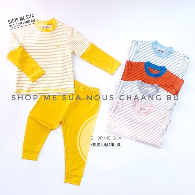 Nature wear - Bộ dài tay thu đông sợi tre cho bé 6-18kg