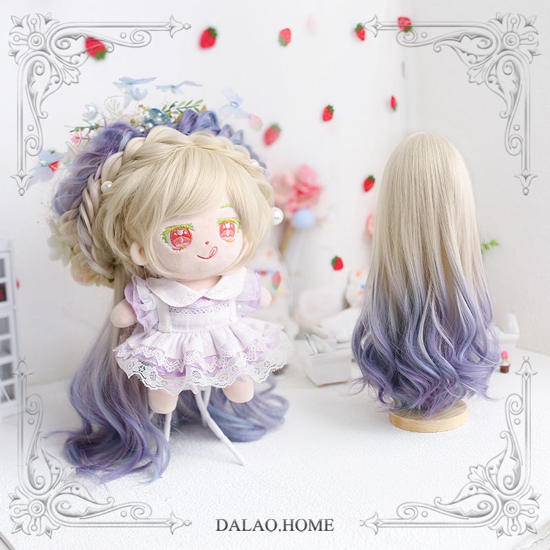 Tóc Giả Búp Bê Dài 20cm Bằng Cotton Lụa Chịu Nhiệt Độ Cao