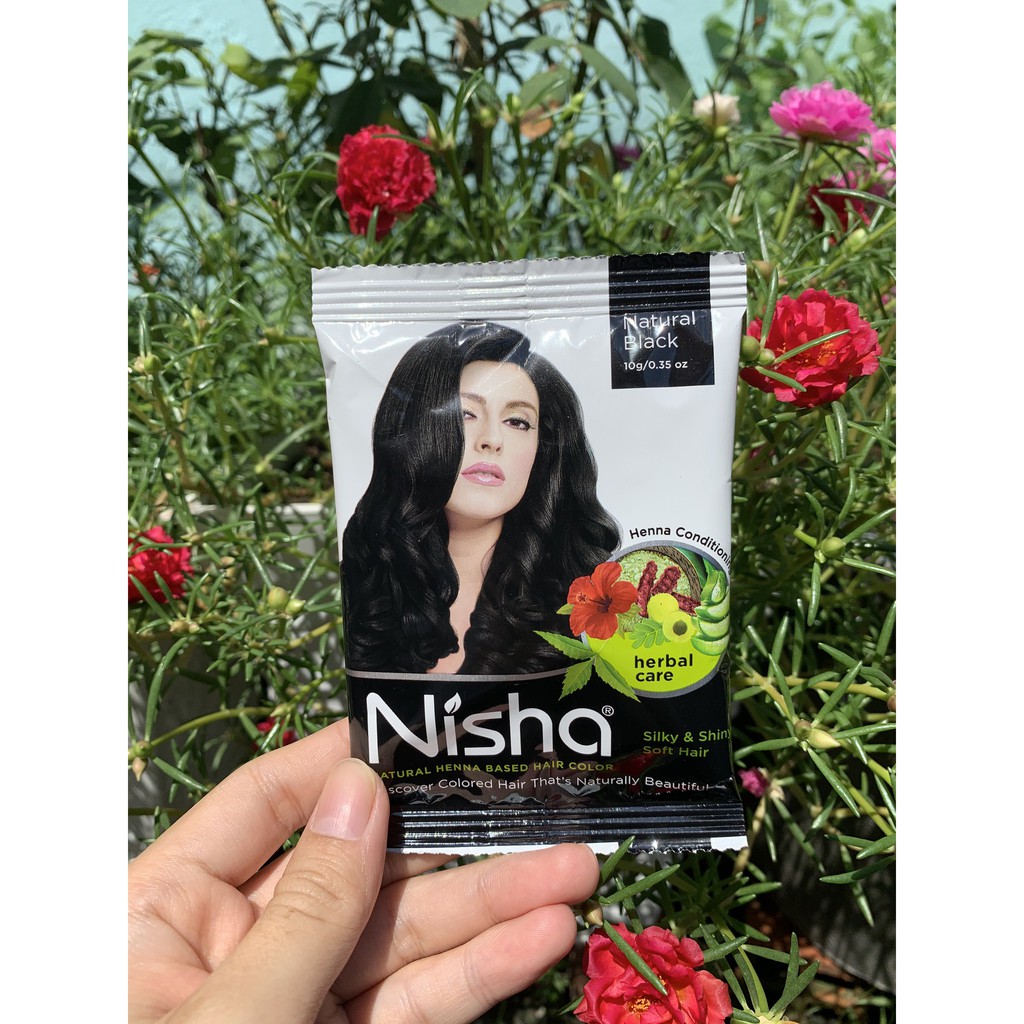 Bột Nhuộm Tóc Thảo Dược Ấn Độ NISHA HENNA + Tặng Bao Tay