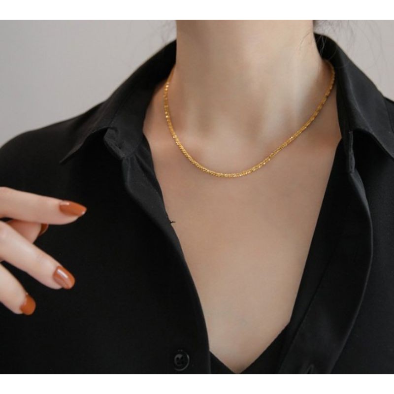 Dây chuyền titan bính xoắn đơn giản