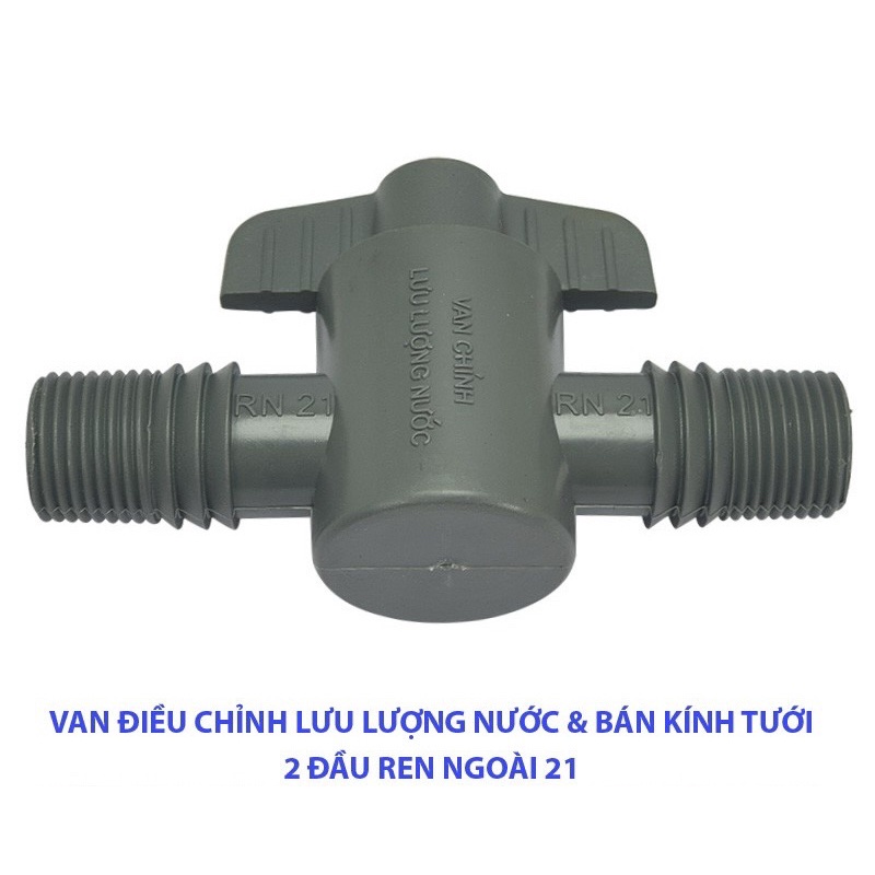 Van chỉnh nước 2 đầu ren ngoài
