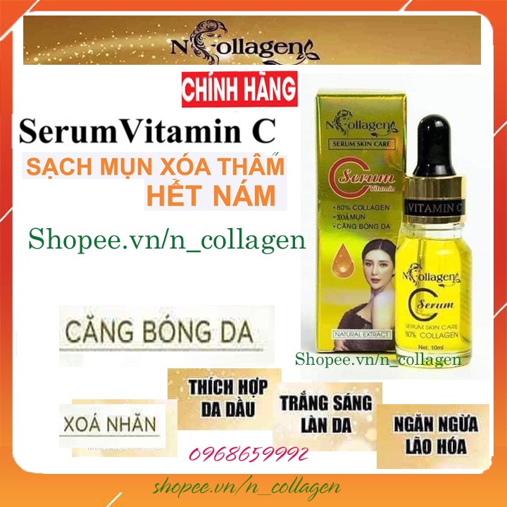 Serum Skin Care cải thiện mụn nám chính hãng N-Collagen - Vitamin C