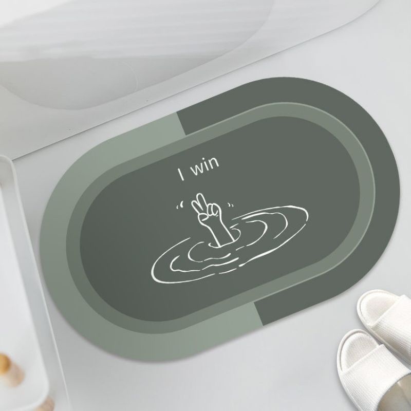 Hàng loại 1-Thảm chùi chân silicone siêu thấm hút nhà tắm 3 giây khô nhanh