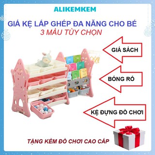 Kệ Sách Đa Năng ♥️𝐅𝐑𝐄𝐄𝐒𝐇𝐈𝐏♥️ Giá Sách Đẹp Bằng Nhựa Liên Hoàn Cho Bé