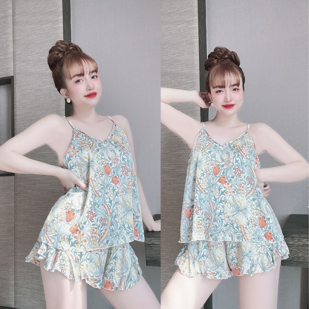 Đồ Ngủ Nữ BIGSIZE Đồ Ngủ Sexy lụa Latin cao cấp mềm mại xinh xắn &lt; 70KG