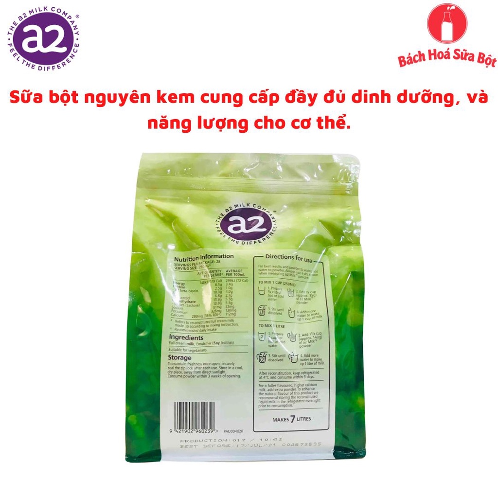 Sữa Bột Nguyên Kem A2 Full Cream Milk - Gói 1kg
