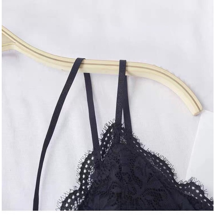 Áo Bra Bralete Ren Hoa Có Đệm Mút Dáng Croptop Thiết Kế 4 Khuy Trước Cao Cấp Siêu Sexy