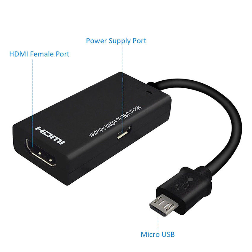 Đầu chuyển đổi Mirco USB 2.0 MHL sang HDMI HD 1080P cho HTC LG Android HDMI