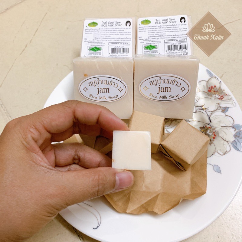 [Du lịch] [Viên mini] Xà Phòng Cám Gạo Thái Lan Jam Rice Milk Soap viên mini tiện dụng để mang đi du lịch | BigBuy360 - bigbuy360.vn