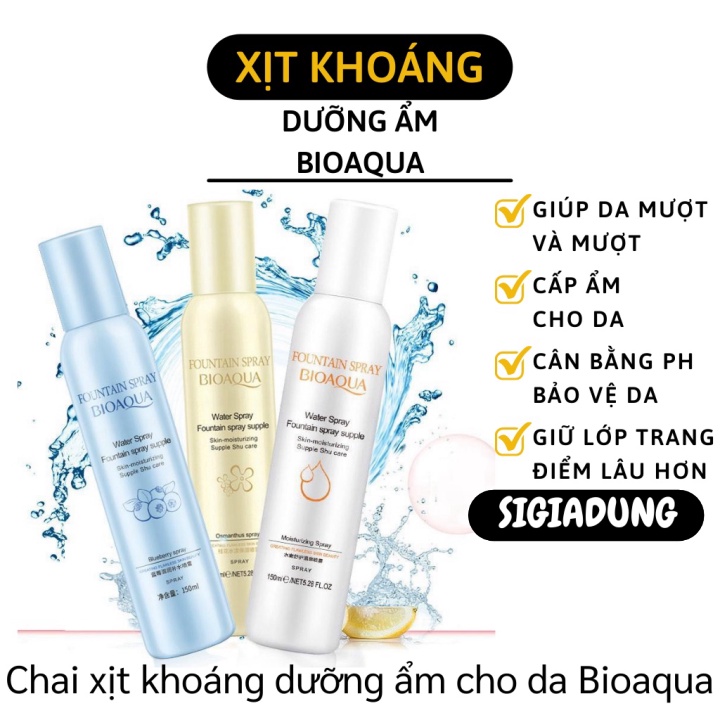 [SGD] Chai Xịt Khoáng - Xịt Khoáng Bioaqua Dưỡng Ẩm, Khóa Lớp Trang Điểm Bền Hơn 6572