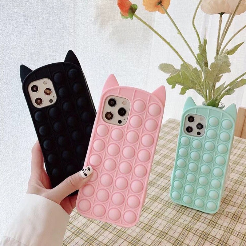 Ốp Điện Thoại Hình Mèo Chơi Game Giảm Căng Thẳng Cho For iPhone 11 12 Pro Max X Xs Xr Se 6 7 8 Plus Se 2020