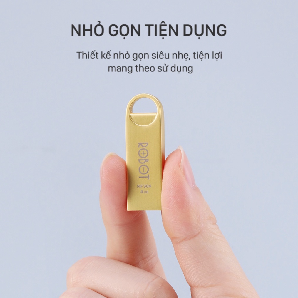 USB lưu trữ 16GB/32GB ROBOT RF316/332 Flash Drive, An toàn khi sử dụng, Thiết kế kim loại, Độ tương thích cao, Siêu nhẹ