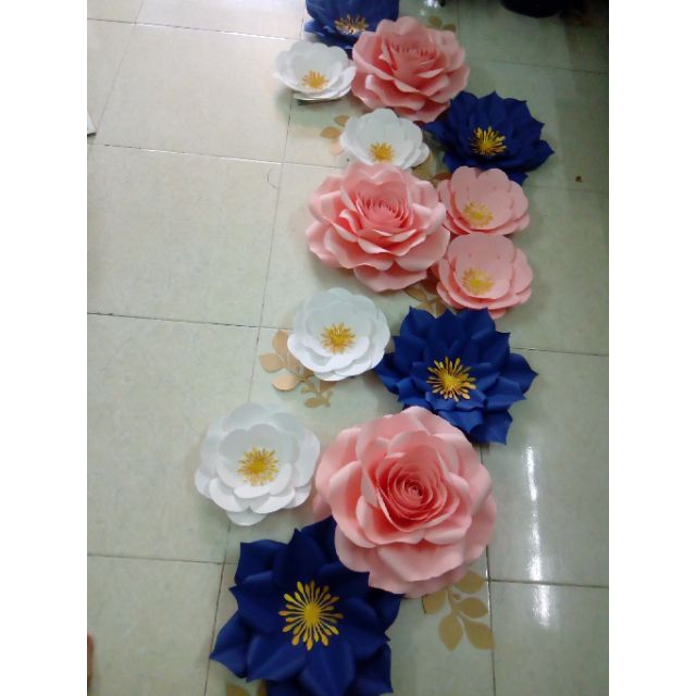 Hoa giấy trang trí backdrop