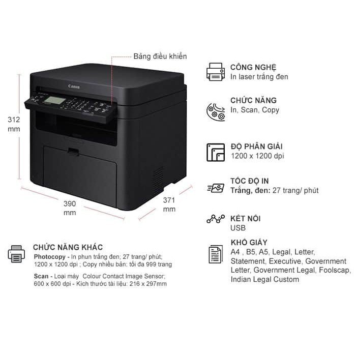 MÁY IN ĐA CHỨC NĂNG CANON LASER SHOT MF 241D ĐÃ QUA SỬ DỤNG - AALO.VN