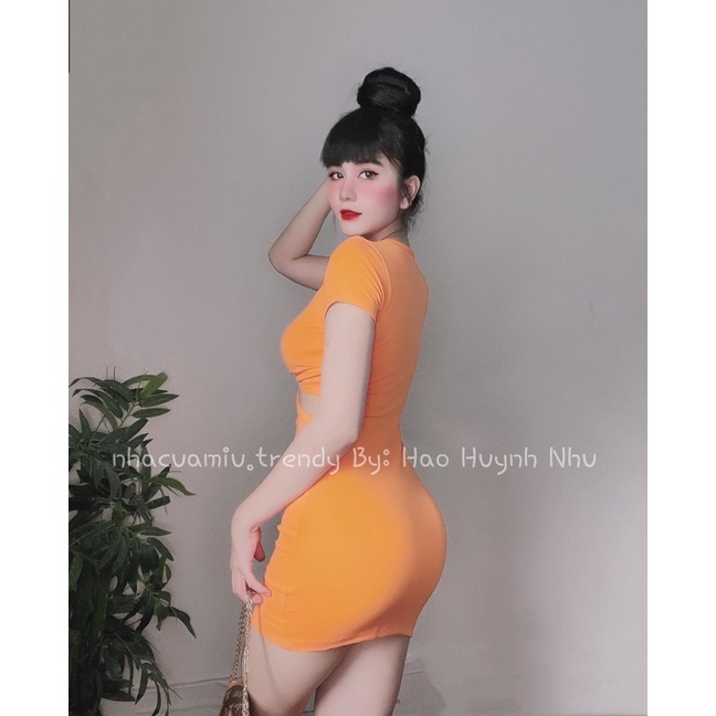 đầm khoét eo - đầm ôm nhiều màu - CarotShop