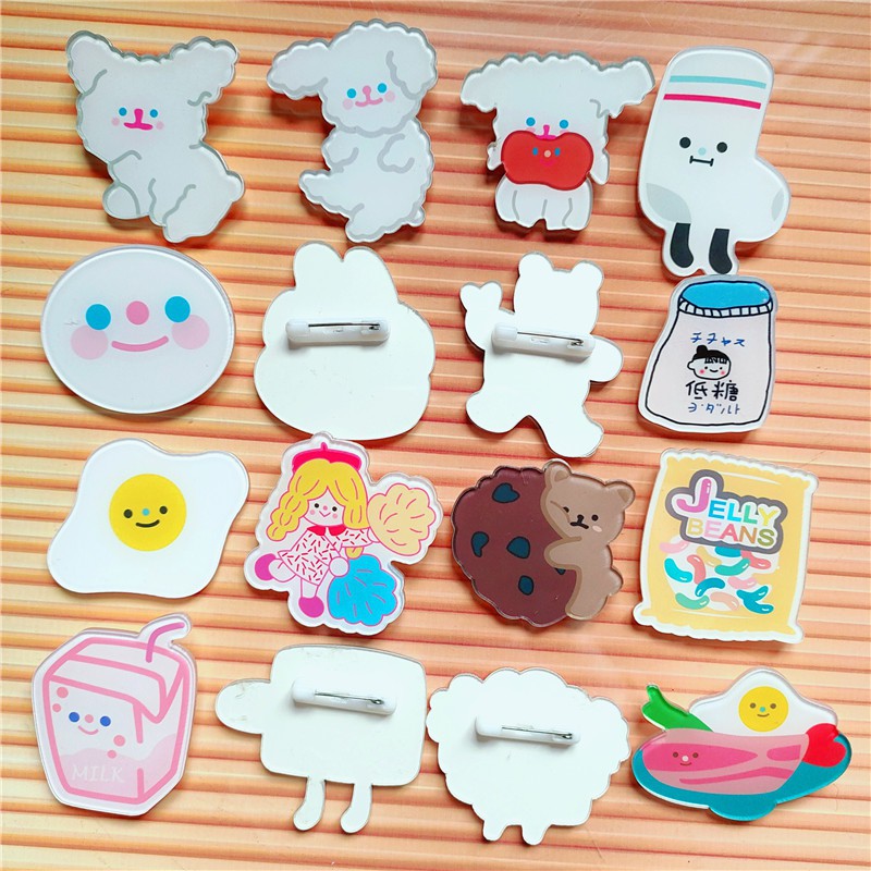 Huy hiệu cài áo/ ba lô/ túi Totte hình Chó bông/ Teddy bear Molangshop