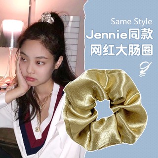 Dây Cột Tóc Vải Scrunchies Satin Nhung Lụa Phi Bóng Mềm Vintage
