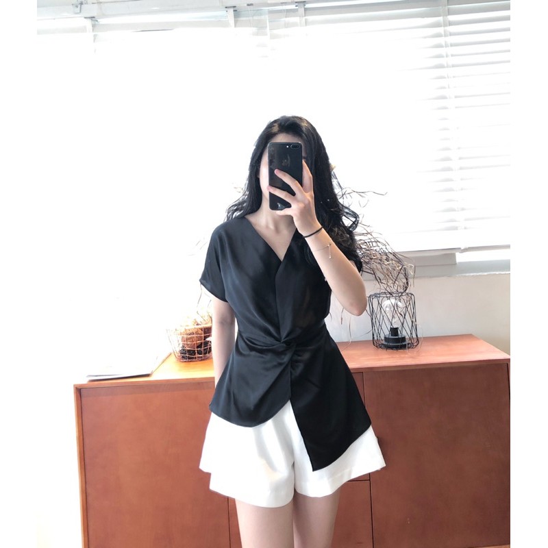 [Mã WAMT10K giảm 10k cho đơn 0k] Áo lụa xoắn eo | BigBuy360 - bigbuy360.vn