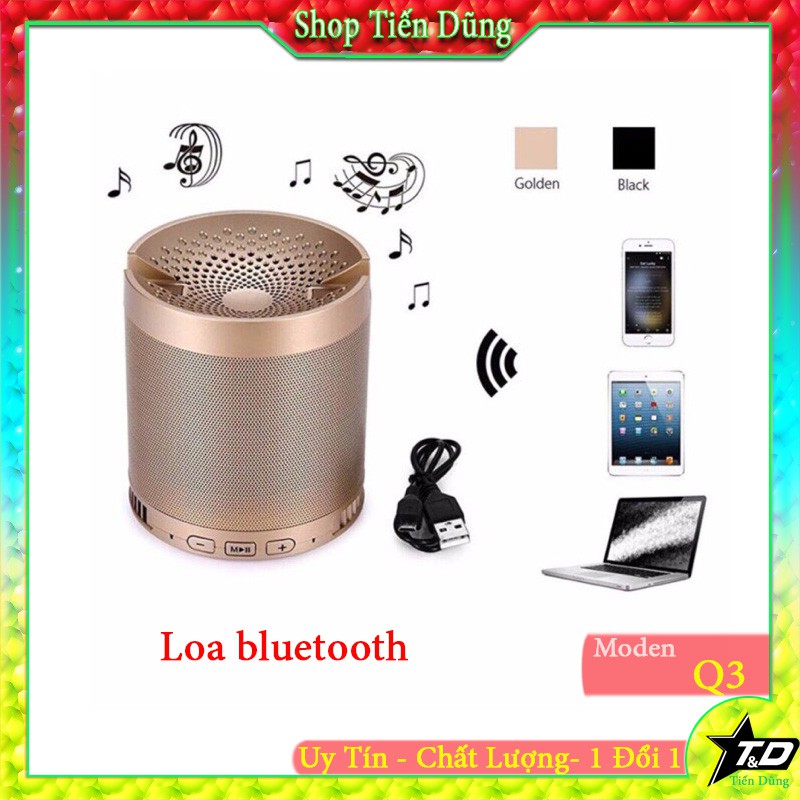 Loa bluetooth HF - Q3 với hiệu ứng âm thanh bass ấm cho ra chất lượng âm thanh cực hay