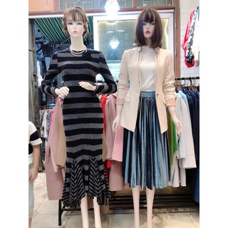 compo áo vest + đầm