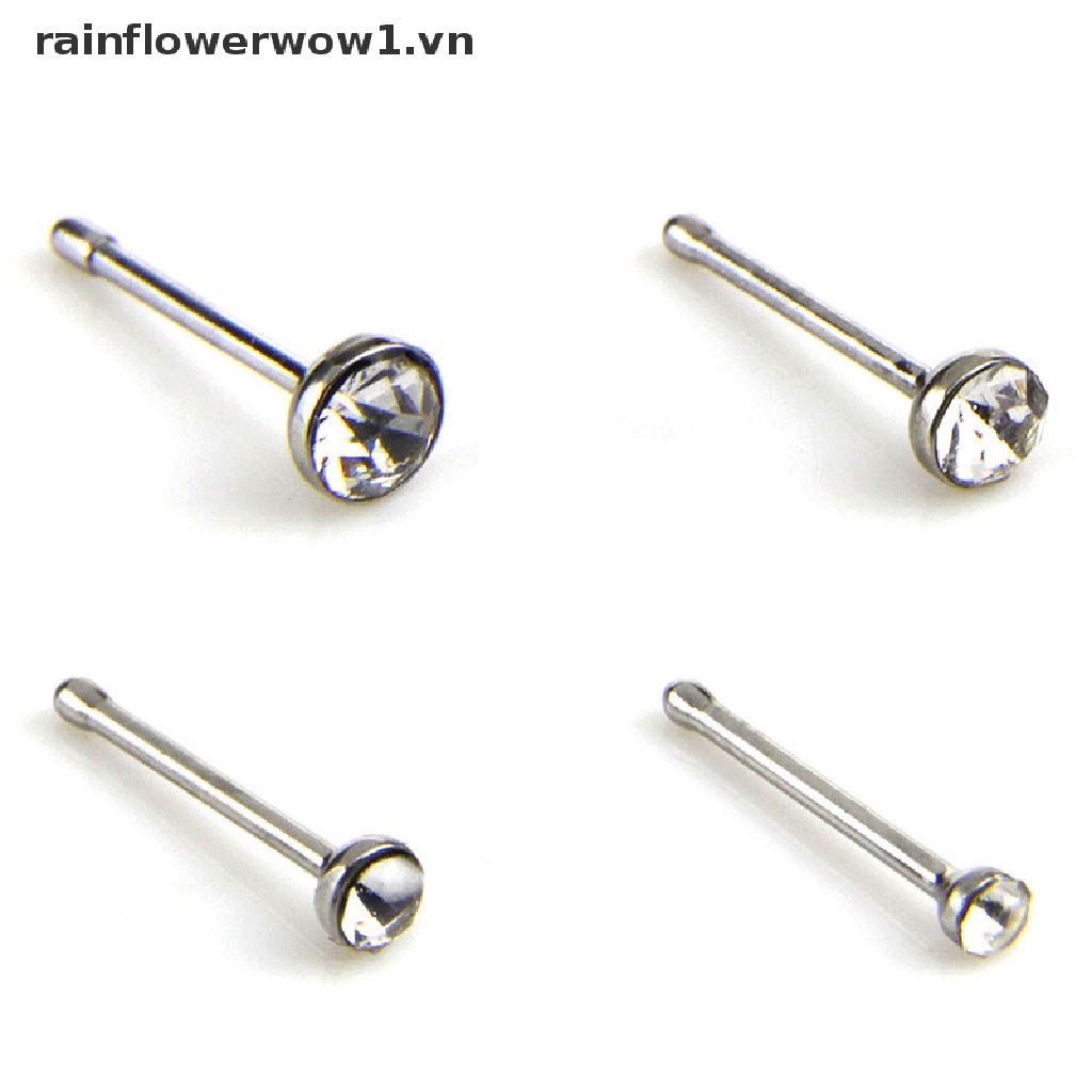 Bộ 60 Khuyên Xỏ Ngón Chân Bằng Thép Không Gỉ Đính Đá Thời Trang