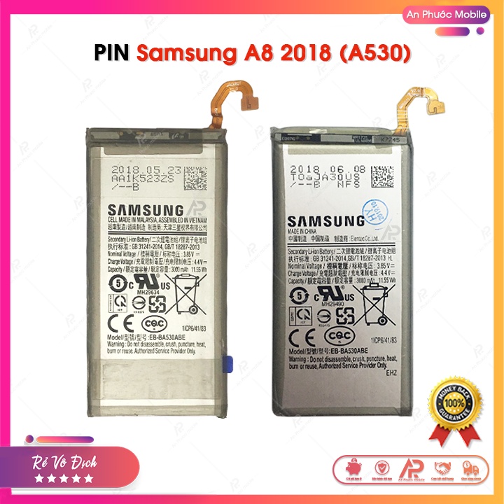 Pin Samsung A8 2018 / A530 3000mAh - Pin Samsung Galaxy Zin Bóc Máy